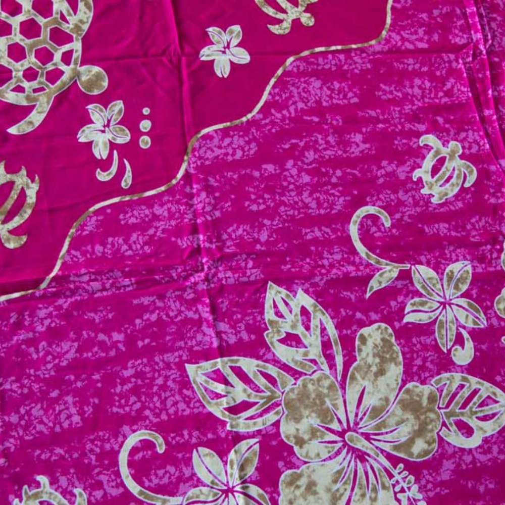Pink with Gold Honu Sarong